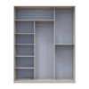 Kleiderschrank Doros City Light Schiebetüren Kaschmir mit Spiegel 3 Türen 180x60x225 (80736371)
