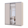 Kleiderschrank Doros City Light Schiebetüren Kaschmir mit Spiegel 3 Türen 180x60x225 (80736371)