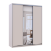 Kleiderschrank Doros City Light Schiebetüren Kaschmir mit Spiegel 3 Türen 180x60x225 (80736371)