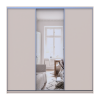 Kleiderschrank Doros City Light Schiebetüren Kaschmir mit Spiegel 3 Türen 225x60x225 (80736383)