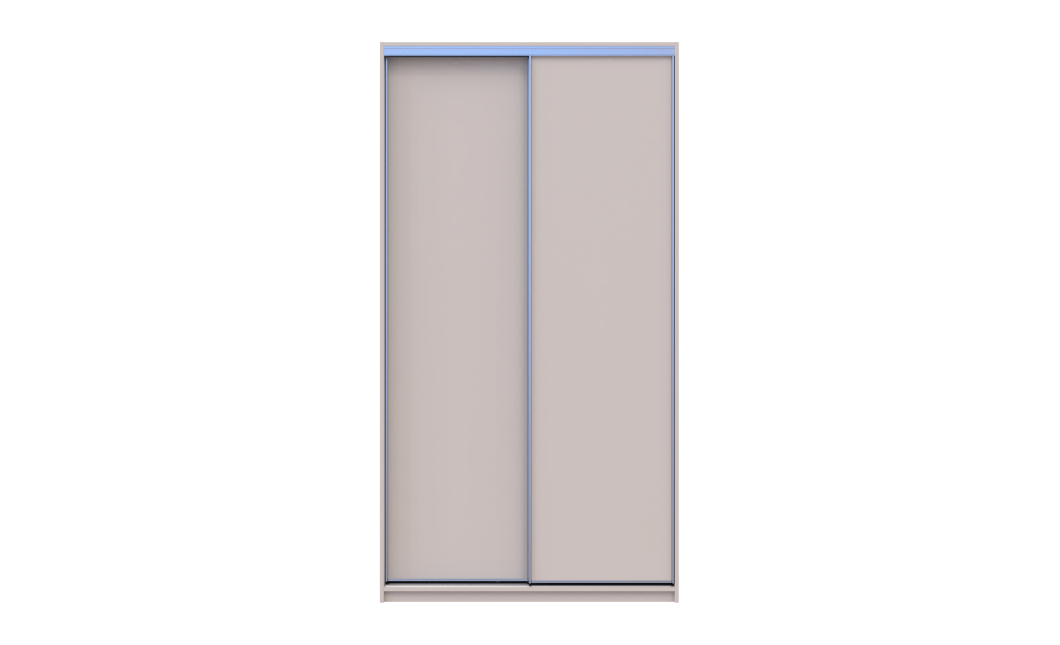 Kleiderschrank Doros City Light Schiebetüren Kaschmir mit Spiegel 2 Türen 120x60x225 (80736335)