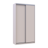 Kleiderschrank Doros City Light Schiebetüren Kaschmir mit Spiegel 2 Türen 120x60x225 (80736335)