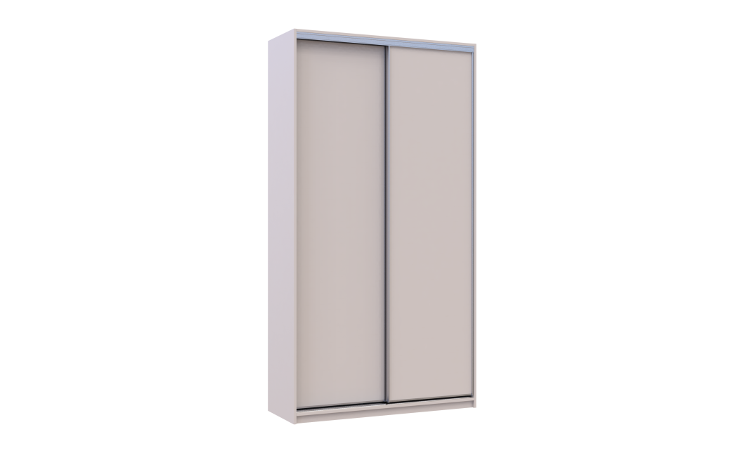 Kleiderschrank Doros City Light Schiebetüren Kaschmir mit Spiegel 2 Türen 120x60x225 (80736335)