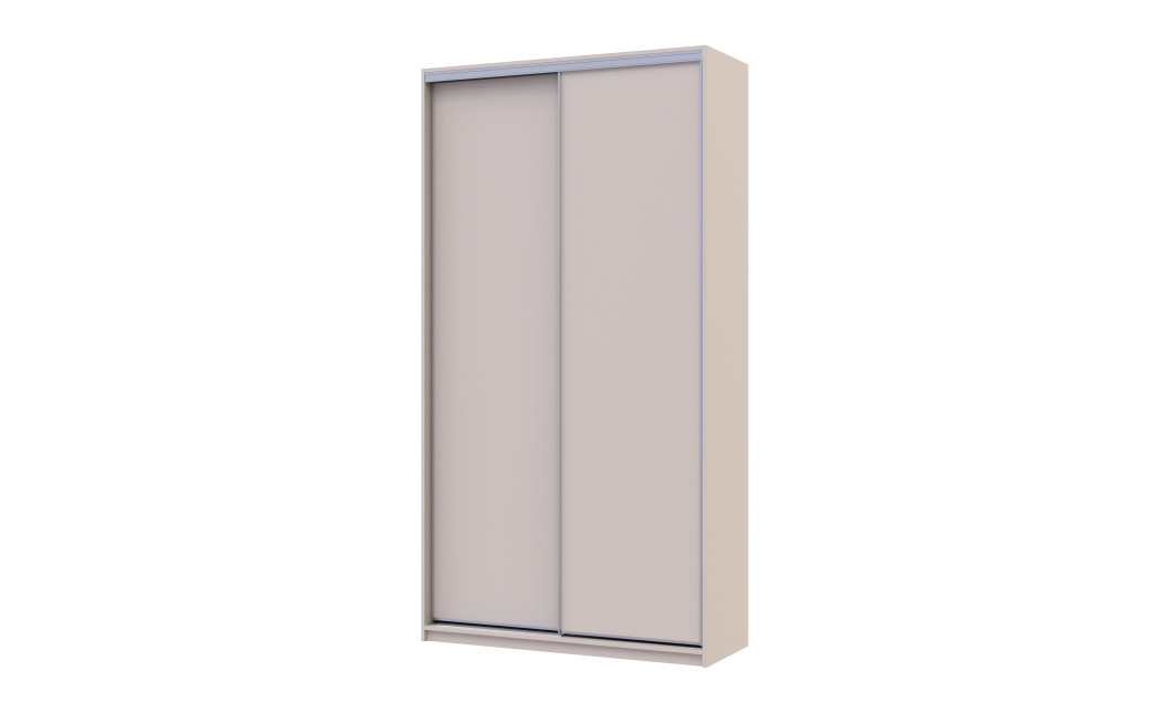 Kleiderschrank Doros City Light Schiebetüren Kaschmir mit Spiegel 2 Türen 120x60x225 (80736335)