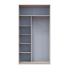 Kleiderschrank Doros City Light Schiebetüren Kaschmir 2 Türen 120x60x225 (80736329)