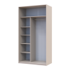 Kleiderschrank Doros City Light Schiebetüren Kaschmir 2 Türen 120x60x225 (80736329)