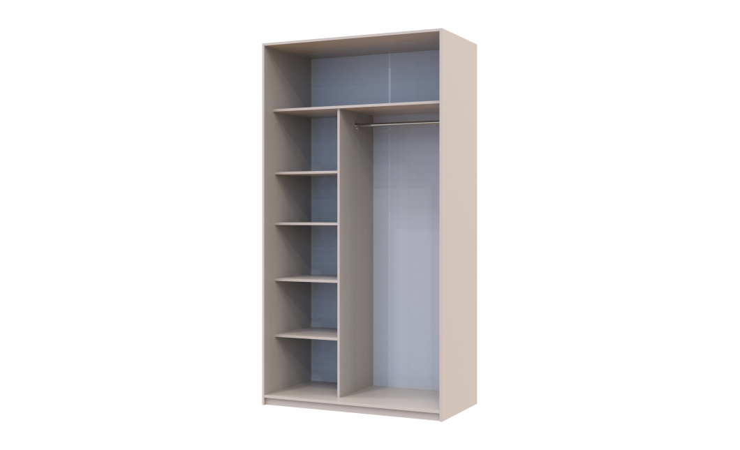Kleiderschrank Doros City Light Schiebetüren Kaschmir 2 Türen 120x60x225 (80736329)