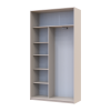 Kleiderschrank Doros City Schiebetüren Kaschmir mit Spiegel 2 Türen 120x45x225 (80736344)