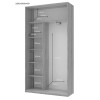 Kleiderschrank Doros City Schiebetüren Kaschmir mit Spiegel 2 Türen 120x45x225 (80736344)