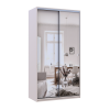 Kleiderschrank Doros City Light Schiebetüren Kaschmir mit Spiegel 2 Türen 120x60x225 (80736341)