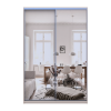 Kleiderschrank Doros City Light Schiebetüren Kaschmir mit Spiegel 2 Türen 150x60x225 (80736359)