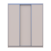 Kleiderschrank Doros City Light Schiebetüren Kaschmir 3 Türen 180x60x225 (80736365)