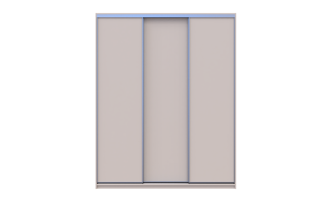 Kleiderschrank Doros City Light Schiebetüren Kaschmir 3 Türen 180x60x225 (80736365)