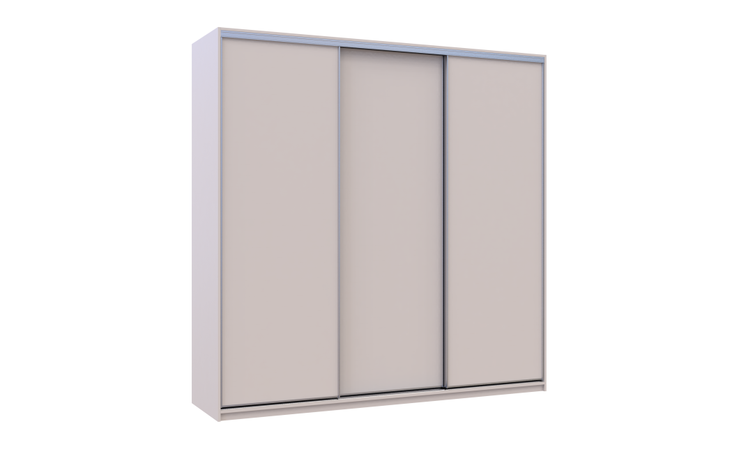 Kleiderschrank Doros City Light Schiebetüren Kaschmir 3 Türen 225x60x225 (80736377)