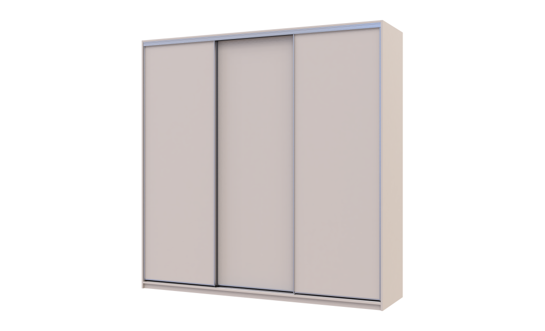 Kleiderschrank Doros City Light Schiebetüren Kaschmir 3 Türen 225x60x225 (80736377)