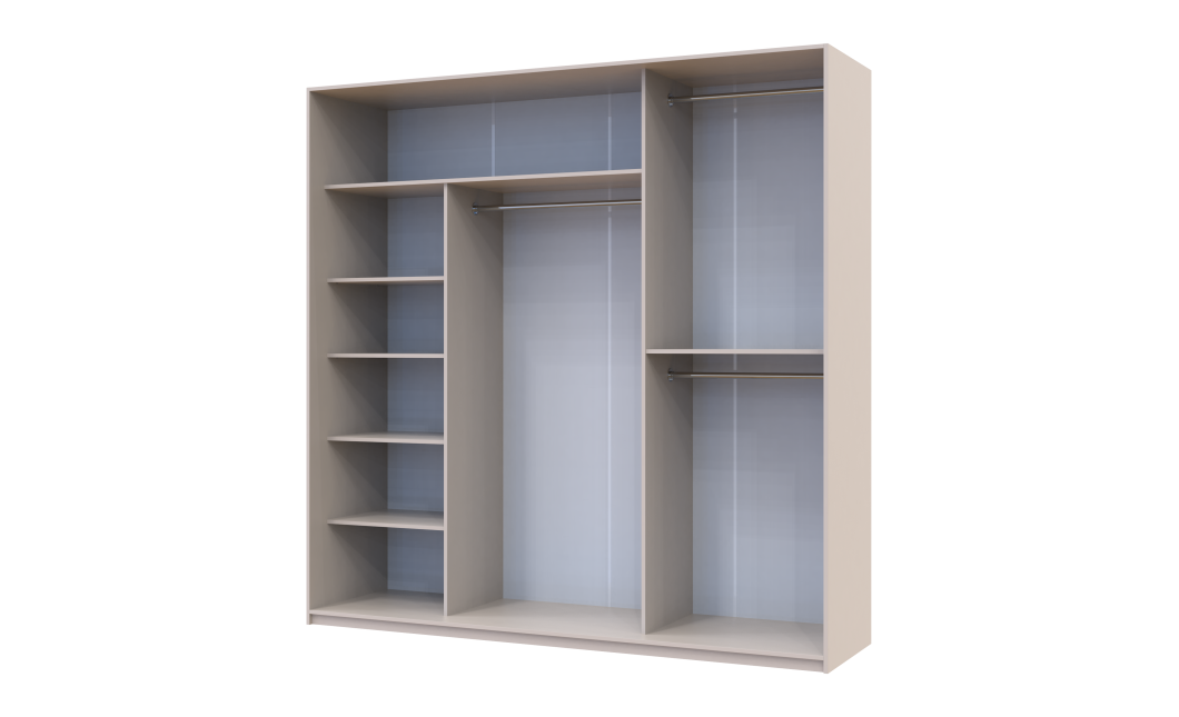 Kleiderschrank Doros City Light Schiebetüren Kaschmir 3 Türen 225x60x225 (80736377)