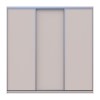 Kleiderschrank Doros City Light Schiebetüren Kaschmir 3 Türen 225x60x225 (80736377)