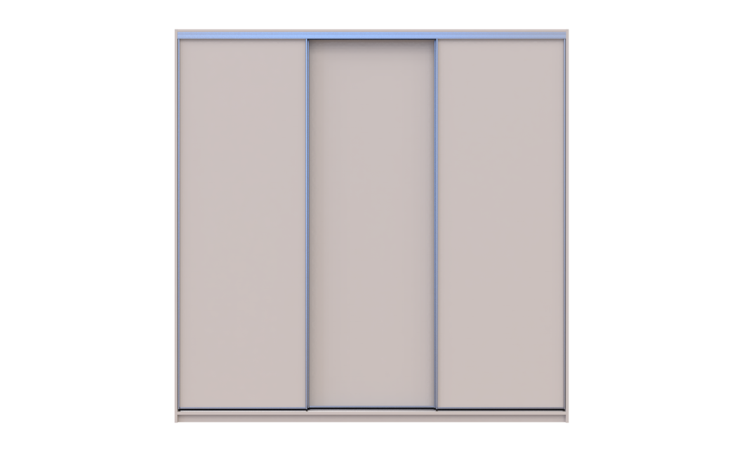 Kleiderschrank Doros City Light Schiebetüren Kaschmir 3 Türen 225x60x225 (80736377)