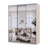 Kleiderschrank Doros City Light Schiebetüren Kaschmir mit Spiegel 3 Türen 180x60x225 (80736374)