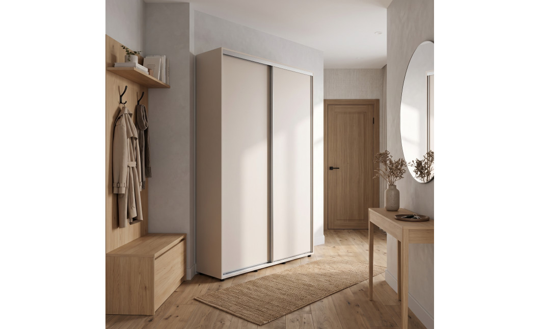 Kleiderschrank Doros Sigma Slim Schiebetüren Kaschmir 2 Türen 140x45x214.4 (42005448)