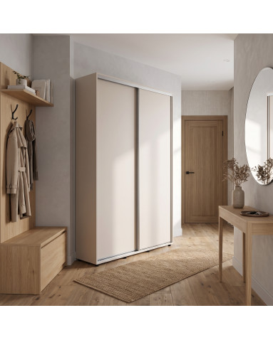 Kleiderschrank Doros Sigma Slim Schiebetüren Kaschmir 2 Türen 140x45x214.4 (42005448)