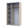 Kleiderschrank Doros Sigma Slim Schiebetüren Kaschmir 2 Türen 130x60x214.4 (42005456)
