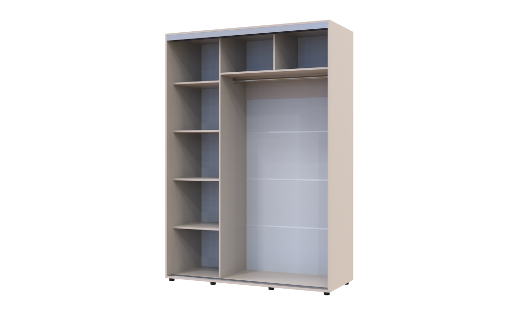 Kleiderschrank Doros Sigma Slim Schiebetüren Kaschmir 2 Türen 150x60x214.4 (42005458)