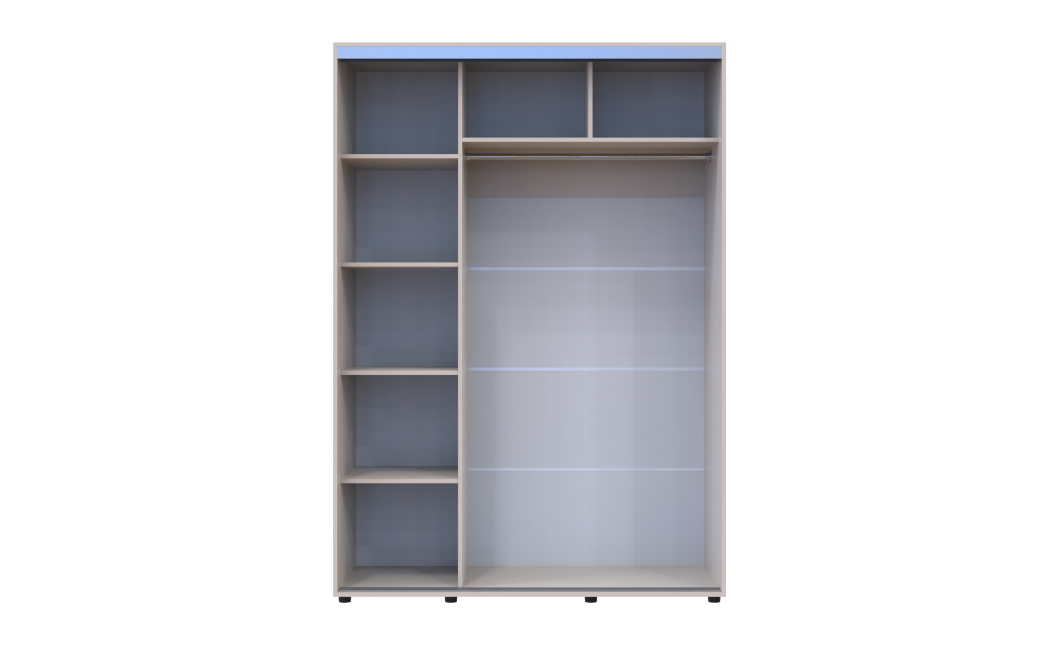 Kleiderschrank Doros Sigma Slim Schiebetüren Kaschmir 2 Türen 150x60x214.4 (42005458)