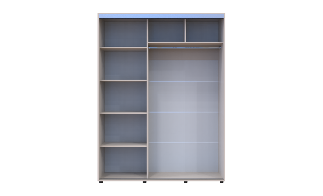 Kleiderschrank Doros Sigma Slim Schiebetüren Kaschmir 2 Türen 160x60x214.4 (42005459)