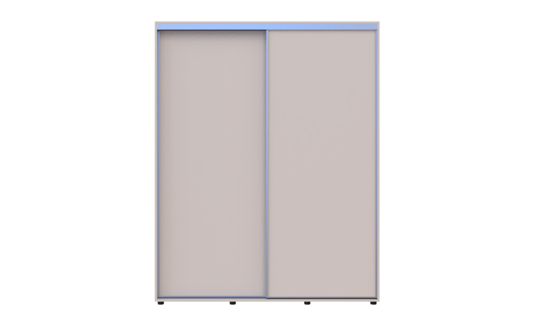 Kleiderschrank Doros Sigma Slim Schiebetüren Kaschmir 2 Türen 170x60x214.4 (42005460)