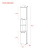 Schrank Doros Mira Weiß 183,5x30x30 (41510126)