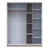 Drehtürenschrank Doros Austin Weiß / Sonoma Eiche 3 Türen 161x51x205 (80737754)