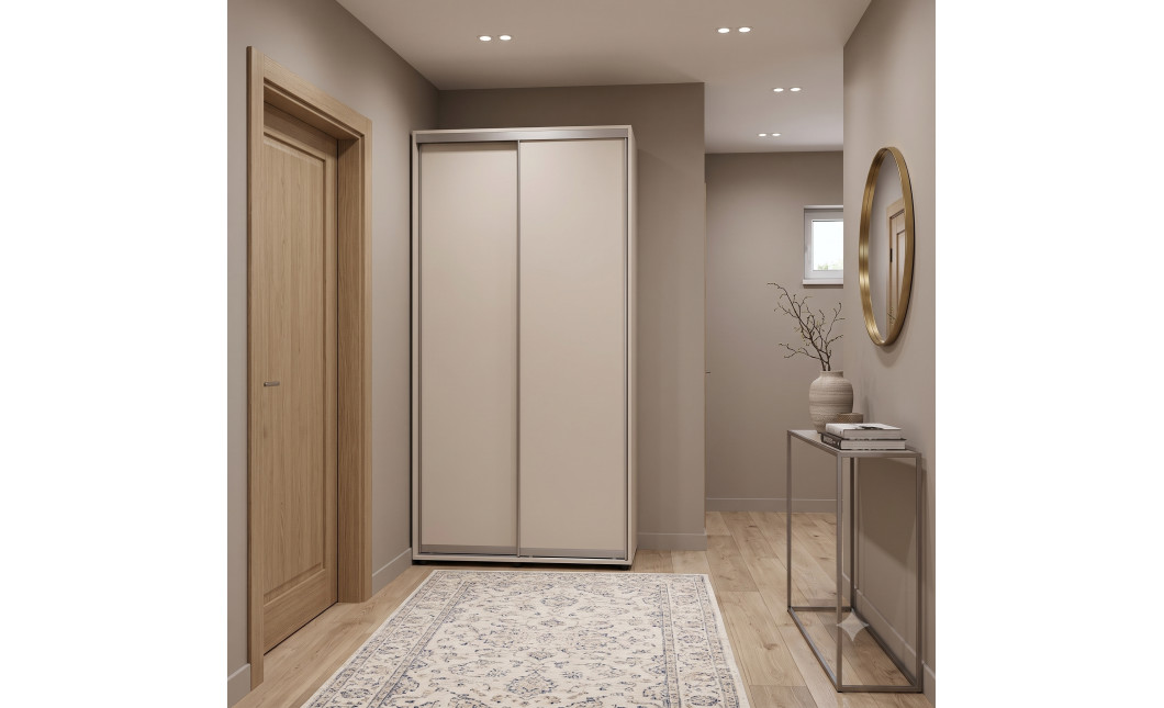 Kleiderschrank Doros Sigma Slim Schiebetüren Kaschmir 2 Türen 110x60x214.4 (42005454)