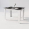 Tisch NP 120x80 Schwarz + Weiß (100154071)