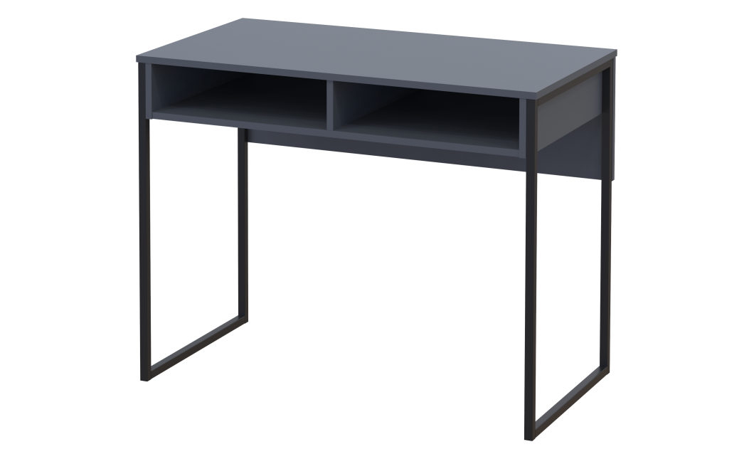 Schreibtisch Doros Bart Graphitgrau mit Ablage 100x55x78,1 (41510113)