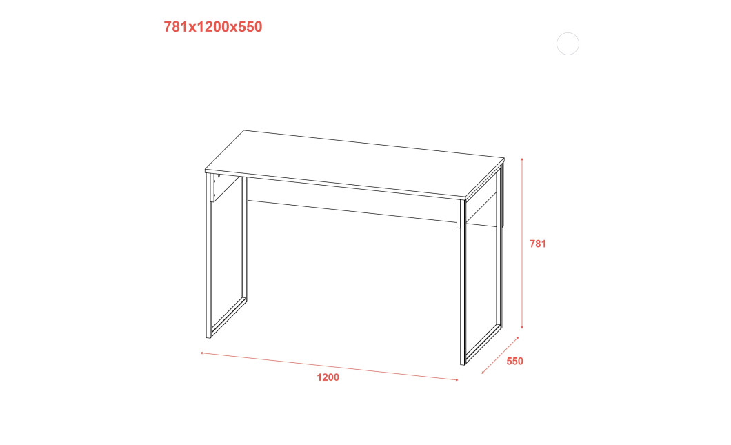 Schreibtisch Doros Bart Light Ewok Eiche 120x55x78,1 (41510120)