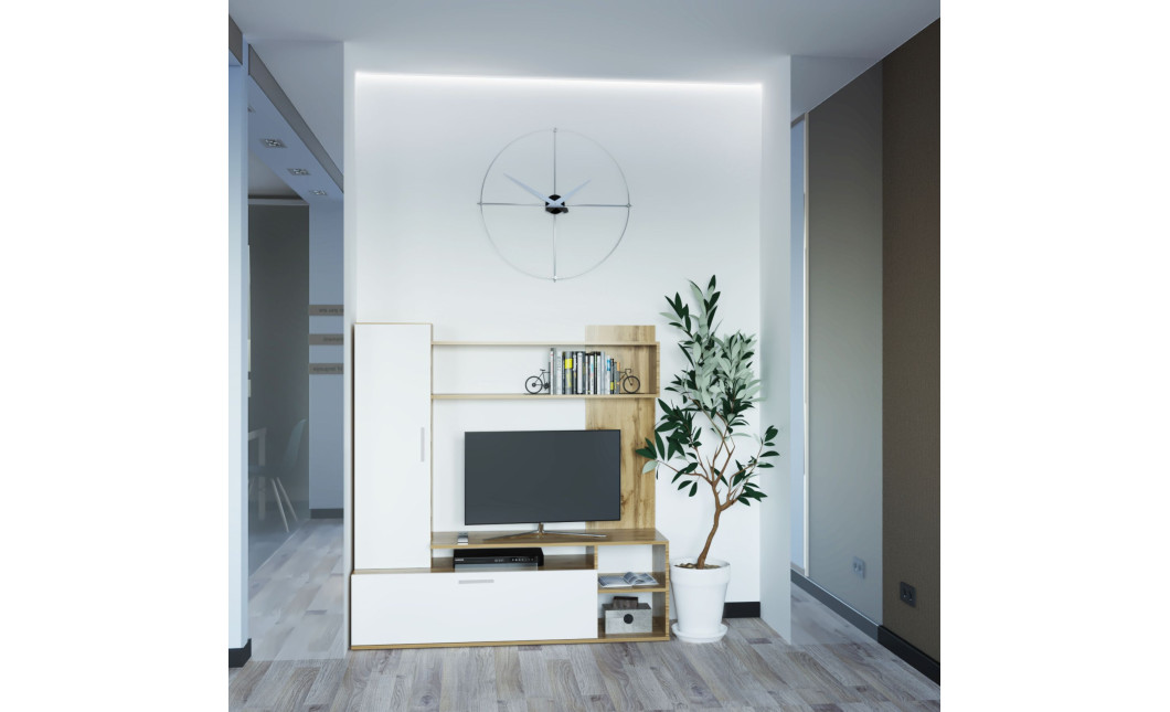 Kleiderschrank Doros Kona Tahoe/Weiß 151x40x147 (44900388)