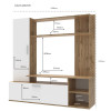 Kleiderschrank Doros Kona Tahoe/Weiß 151x40x147 (44900388)