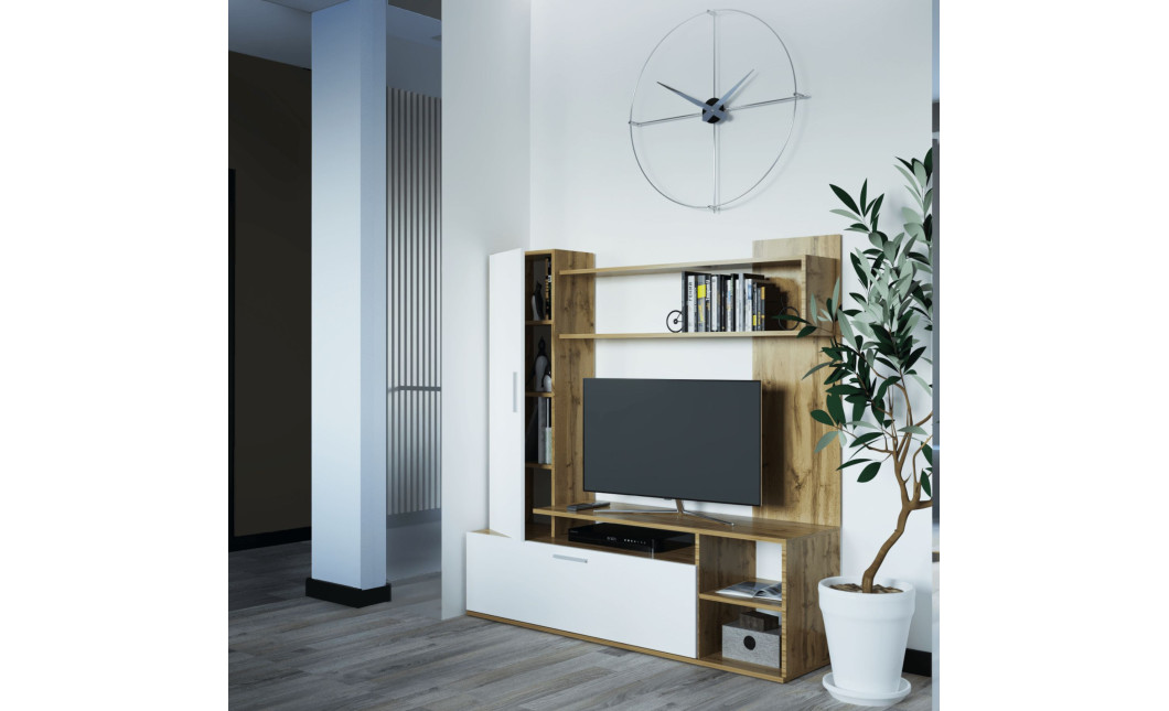 Kleiderschrank Doros Kona Tahoe/Weiß 151x40x147 (44900388)