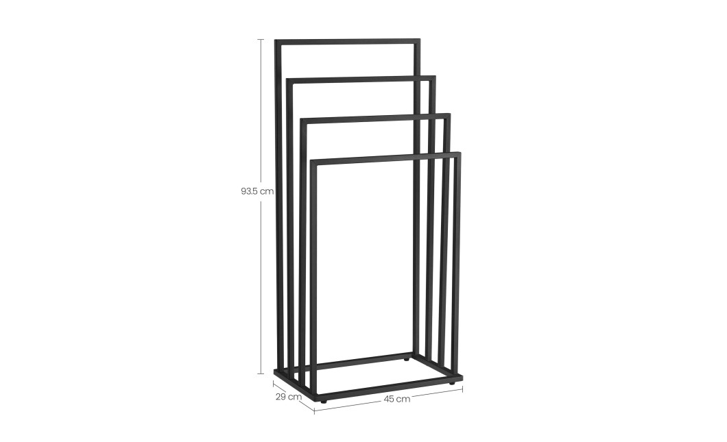 Handtuchständer 4 Sprossen Schwarz (10028161)