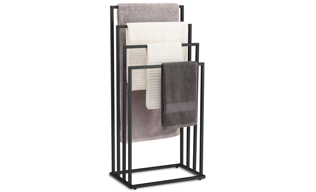 Handtuchständer 4 Sprossen Schwarz (10028161)