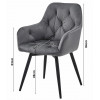 Stuhl JORK360 Samt Schwarz/Schwarz (10039631)