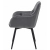 Stuhl JORK360 Samt Dunkelgrau/Schwarz (10039641)