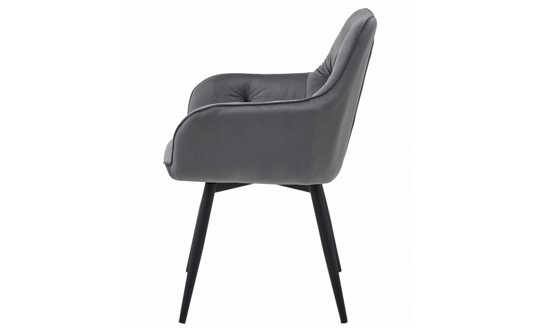 Stuhl JORK360 Samt Dunkelgrau/Schwarz (10039641)