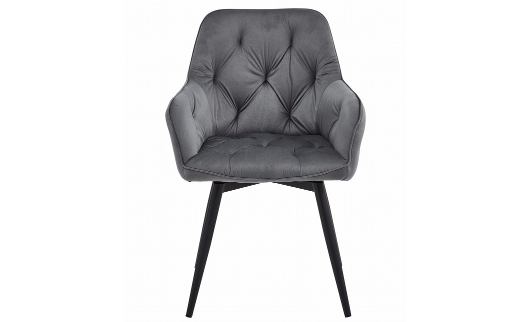 Stuhl JORK360 Samt Dunkelgrau/Schwarz (10039641)