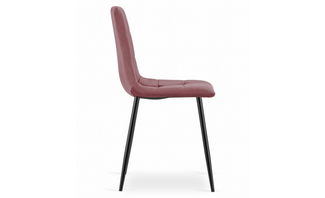 Stuhl KARA Samt Rosa/Schwarze Beine (10039081)