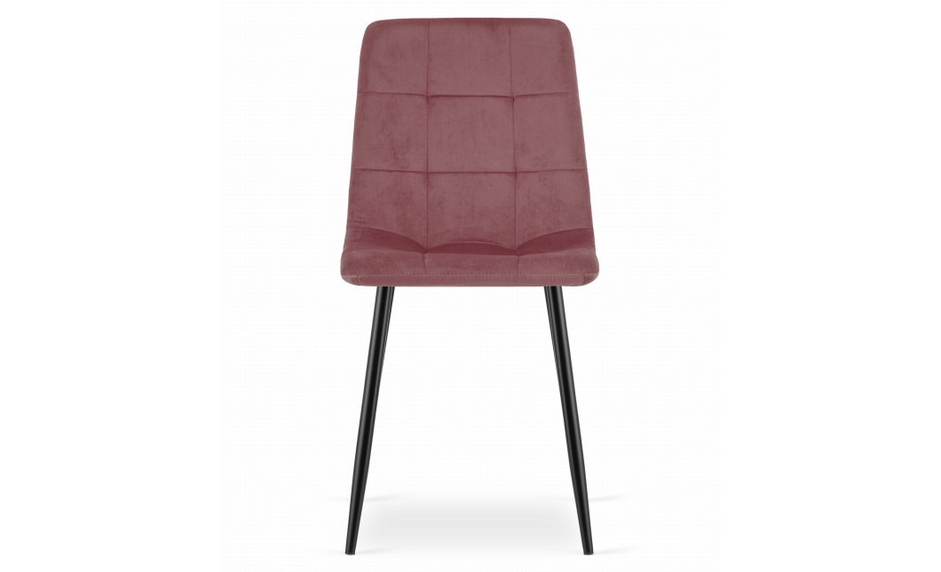 Stuhl KARA Samt Rosa/Schwarze Beine (10039081)