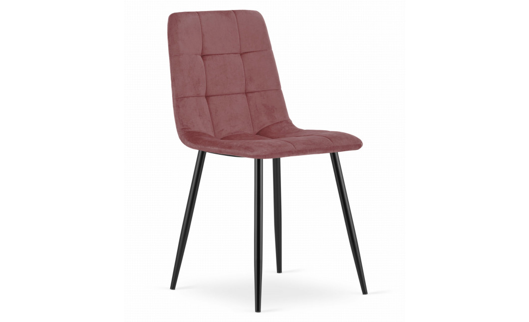 Stuhl KARA Samt Rosa/Schwarze Beine (10039081)