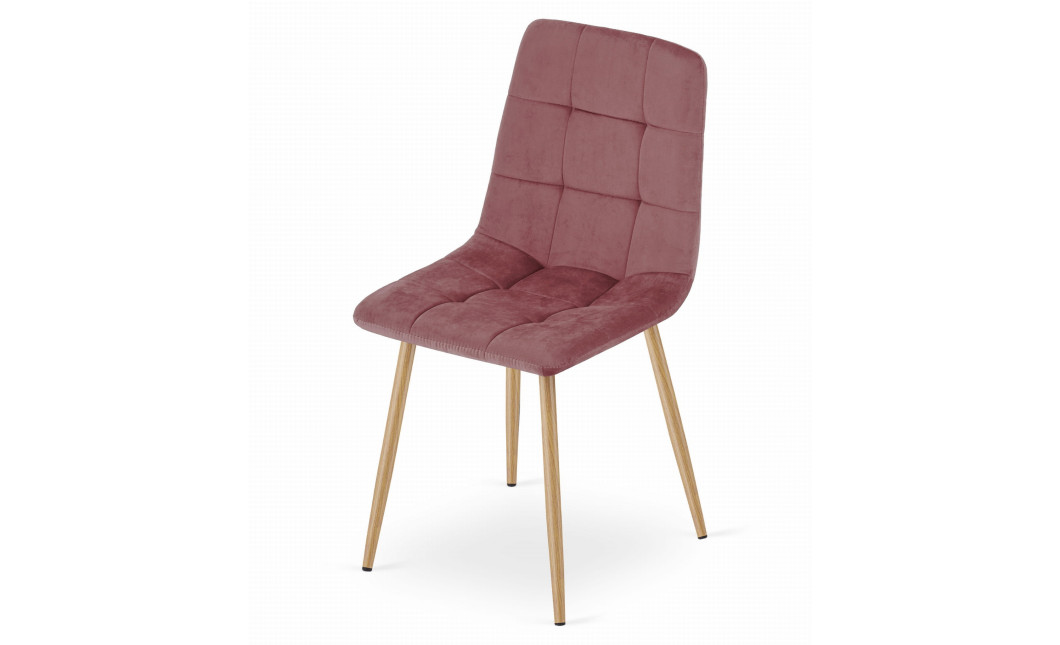 Stuhl KARA Samt Rosa/Holzfarbe (10037871)