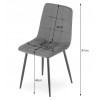 Stuhl KARA Samt Dunkelblau/Holzfarbe (10040381)